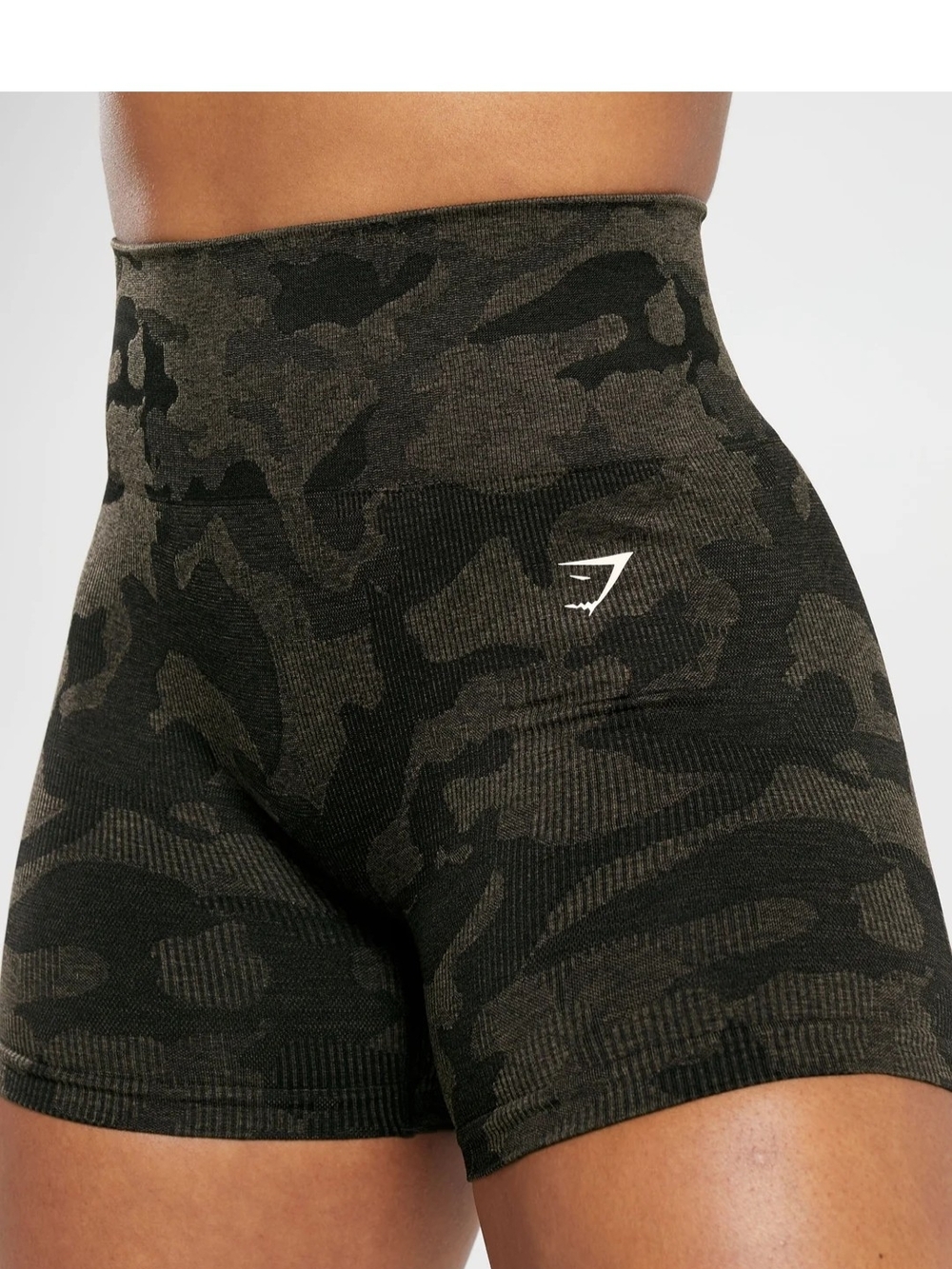 Women's Gymshark Adapt Camo Seamless High Waist Shorts — Black